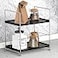 kaileyouxiangongsi PlasticMetal Freestanding Stackable Organizer ShelfBathroom Countertop Storage Shelf Cosmetic Organizer Holder Kitchen Spice Rack2Tier Standing Rack Silver Black