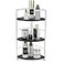 kaileyouxiangongsi 3Tier Bathroom Countertop Organizer Vanity Tray Cosmetic Makeup Storage Kitchen Spice Rack Standing Shelf Corner Storage Shelf SilverBlack