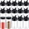 Mimorou 30 Pack 87 oz Plastic Spice Jars with Shaker Lids Clear Seasoning Containers Spice Bottles for Kitchen Storing Herbs Seasoning Powders