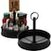 AVLA 2 Pack Steel Condiment Caddy RustResistant Seasoning Sauce Holder Metal Storage Rack Basket with Display Handle Table Caddies Collection for Restaurants Homes Picnics Outdoor Grills