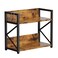 RUILALIFE 2 Tier Kitchen Counter Shelf Organizer Coffee Bar Station Organizer for CountertopSpace Saving Spice Rack Desk Shelf Riser Coffee Bar AccessoriesRustic Brown Medium