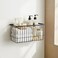 HKZTUY Magnetic Fridge Organizer Basket Deep Wire Storage Bin with FullBack Magnet ToolFree Removable Shelf for Spices Foil Wrap Laundry Room and Locker Storage 11 lb Capacity