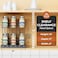 Mystozer Pull Out Spice Rack Organizer for Cabinet Slide Out Spice Racks Easy to Install Spice Cabinet Organizers 74 Wx1043 Dx826 H 3 Drawers 2 TiersBlack