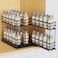 Mystozer Pull Out Spice Rack Organizer for Cabinet Slide Out Spice Racks Easy to Install Spice Cabinet Organizers 74 Wx1043 Dx826 H 3 Drawers 2 TiersBlack