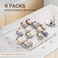 PanPanPal Spice Drawer Organizer 8 Pack Clear Seasoning Organizer Rack Expandable From 11 to 22 Wide Kitchen Spice Rack Organizers for Drawer Countertop Jars Not Included