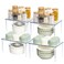 Bobomoment Acrylic Cabinet Organizer Set of 4 Spice Rack Organizer for Cabinet Desk Countertop Shelf Organizer Pantry Kitchen Storage and Organization Stackable Shelves House Essentials for Gift