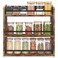 BCOZLUX Spice Rack Wall Mounted Wood 3 Tier Spice Rack for Countertop Vertical Spice Organizer for Spice Jars and Seasonings Hanging Spice Shelf for Kitchen Cabinet or Pantry Rustic Brown