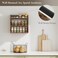 BCOZLUX Spice Rack Wall Mounted Wood 3 Tier Spice Rack for Countertop Vertical Spice Organizer for Spice Jars and Seasonings Hanging Spice Shelf for Kitchen Cabinet or Pantry Rustic Brown