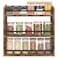 BCOZLUX Spice Rack Wall Mounted Wood 3 Tier Spice Rack for Countertop Vertical Spice Organizer for Spice Jars and Seasonings Hanging Spice Shelf for Kitchen Cabinet or Pantry Rustic Brown
