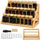 Rasydyn Bamboo Tier Spice Rack Organizer 175 Inch Wide Kitchen Cabinet Countertop Spice Jar Organizer for Home Organization