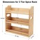 Thalomely 3 Tier Bamboo Spice Rack Spice Rack Organizer Seasoning Jars Rack Shelf Spice Organizer for Kitchen Counter or Wall Mounting Spice Storage Holder with handles Jars Not IncludedNatural