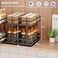 Mustorn 2 Pack Pull Out Spice Rack Organizer for Cabinet 2 Tier Metal Slide Out Seasoning Organizer and Storage Heavy Duty Vertical Spice Rack Shelf Pullout for Kitchen Cabinets No Drilling Black