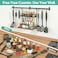 NADAMOO Spice Rack Wall Mount 2Tier Storage Shelf with Towel Bar Utensil Hanger with Hooks for Kitchen Bathroom Pantry Laundry Matte Black Heavy Duty Metal Organizer