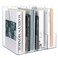 LALOBLUE Vertical Magazine File Holder Clear File Organizer Desk Organizer and Storage Bins Holding for Magazines Binders Notebooks Envelopes Plastic Office Organization and Storage for Desk 4 pack