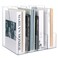 LALOBLUE Vertical Magazine File Holder Clear File Organizer Desk Organizer and Storage Bins Holding for Magazines Binders Notebooks Envelopes Plastic Office Organization and Storage for Desk 4 pack