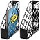1InTheOffice Plastic Magazine File Holder File Holder Organizer Box 3 x 10 x 1188 Recycled Black 2 Pack