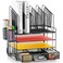 Marbrasse Desk organizer with Drawer 4Tier Mesh File Organizer with 5 Vertical File Holders and 2 Pen Holders Multifunction Desktop OrganizerDesk Organizers and Accessories for Home Office