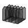 Simple Trending Mesh Desktop File Sorter Organizer 5Section Bookshelf for Desk Home Office Black