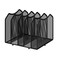 Simple Trending Mesh Desktop File Sorter Organizer 5Section Bookshelf for Desk Home Office Black