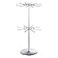 Polmart 2Tier Spinning Display Stand Heavy Duty Adjustable Countertop Stand for Retail Jewelry Cosmetics Crafts Sturdy Metal Base 360 Rotating Tiers with Height Adjustable Silvery