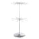 Polmart 2Tier Spinning Display Stand Heavy Duty Adjustable Countertop Stand for Retail Jewelry Cosmetics Crafts Sturdy Metal Base 360 Rotating Tiers with Height Adjustable Silvery