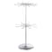 Polmart 2Tier Spinning Display Stand Heavy Duty Adjustable Countertop Stand for Retail Jewelry Cosmetics Crafts Sturdy Metal Base 360 Rotating Tiers with Height Adjustable Silvery