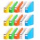 Fiyerna Foldable Desk File Holder Organizer Sturdy Cardboard Magazine Storage Box Document Rack with Blank Label Stickers for Home School Office 15 Multicolor