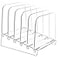 POCFOINY File Holder File Sorter Vertical File Organizer for Desk Desk Top File Folder Organizer Stand Acrylic File Rack File Folder Holder 5 Sections Clear File Stand for Office School Home