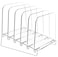 POCFOINY File Holder File Sorter Vertical File Organizer for Desk Desk Top File Folder Organizer Stand Acrylic File Rack File Folder Holder 5 Sections Clear File Stand for Office School Home