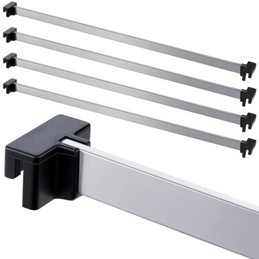 Epakh 12 Pcs Metal Adjustable File Cabinet Rails Set Include 8 Hanging Divider Rail Clip File 4 Cabinet Rails for Hanging Folder Frame for Storage
