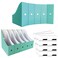 ANSSDO 24 Pack Teal Cardboard Magazine Holders Premium Magazine File Holder for Desk Foldable Large Volume Magazine File Organizer as Book Bins or Folder Holder for Office or School