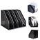 Marte Vanci Collapsible Magazine File Holder with 4 Vertical Compartments Binder Holder for Desk Desktop Binder Organizer for Notebook Documents Book School Office SuppliesBlack