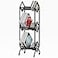 Simoretus 3 Tier Vinyl Record Storage Rack Mobile Black Metal LP Storage Display Stand with Casters Large Capacity Record Holder for Albums Books Magazines and Office Files
