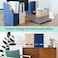 LifeSto Magazine Holder File Holder and Desk Organizer Paperboard Book Organizer and Storage Box for Documents Magazine Holder Rack for Classroom Home and Office Classic Blue 2Pack