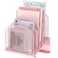 Delifox Inclined Desk File OrganizerVertical File Folder Holder Stand Metal Rack File Sorter for Office Classroom Desktop Organization