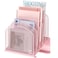 Delifox Inclined Desk File OrganizerVertical File Folder Holder Stand Metal Rack File Sorter for Office Classroom Desktop Organization