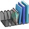 Gawerk 7Section Desk File Organizer Mesh Desktop Organizer File Sorter Office Organization Letter Holder Vertical Desktop File Holder for Office Home Black