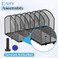 Gawerk 7Section Desk File Organizer Mesh Desktop Organizer File Sorter Office Organization Letter Holder Vertical Desktop File Holder for Office Home Black