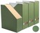 LifeSto Magazine Holder File Holder and Desk Organizer Paperboard Book Organizer and Storage Box for Documents Magazine Holder Rack for Classroom Home and Office Leaf Green 4Pack