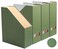 LifeSto Magazine Holder File Holder and Desk Organizer Paperboard Book Organizer and Storage Box for Documents Magazine Holder Rack for Classroom Home and Office Leaf Green 4Pack