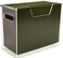 Meicloud Acrylic File Holder Clear Hanging File Organizer Box Modern Acrylic File Folder Organizer Lucite Hanging File Crate Bin with handles Transparent Desktop File Folder Box for Letter Size