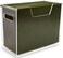 Meicloud Acrylic File Holder Clear Hanging File Organizer Box Modern Acrylic File Folder Organizer Lucite Hanging File Crate Bin with handles Transparent Desktop File Folder Box for Letter Size