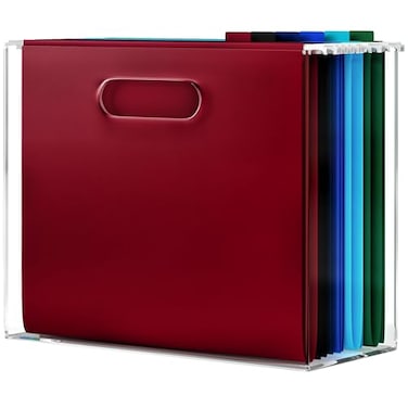 CLASSIC ACRYLIC File Organizer for Desk This Acrylic Storage Box is great for Office Organization Its Modern Acrylic Magazine Holder makes a Great Gift for HomeWork Space