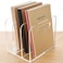 AIMOLLY Clear Acrylic Organizers 3 Vertical Compartments Acrylic Folder Organizer File Organizer Desk Document Storage Bins for Magazines Binders Multipurpose Home Office Desk Organizer