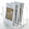 AIMOLLY Clear Acrylic Organizers 3 Vertical Compartments Acrylic Folder Organizer File Organizer Desk Document Storage Bins for Magazines Binders Multipurpose Home Office Desk Organizer