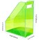 Mutellstory Acrylic Magazine Rack Desk File Holder Organizer for Office Desktop Vertical Magazine Storage Box 12 x 10 x 5 Neon Gren