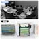 OUTIOE Desk Organizer with Drawer and Pen Holder 5Tier Paper Letter Tray Organizer with File Holder Suitable for Workspace Organizer Office Supplies Storage Black