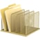 Kuntine.B KuntineB Desk File Organizer Upright Mesh Desktop Organizer File Sorter Office Organization File Holder for Home Office Classroom Gold 1 Pack 5Section