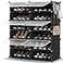 HOMIDEC Shoe Rack Organizer 6 Tier Storage Cabinet 24 Pair Plastic Shoe Shelves for Closet Hallway Bedroom Entryway
