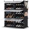 HOMIDEC Shoe Rack Organizer 6 Tier Storage Cabinet 24 Pair Plastic Shoe Shelves for Closet Hallway Bedroom Entryway